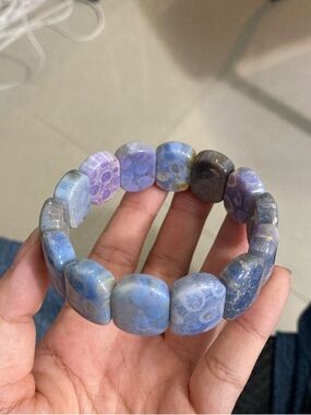 Blue Purple Coral stone can be used for a bracelet